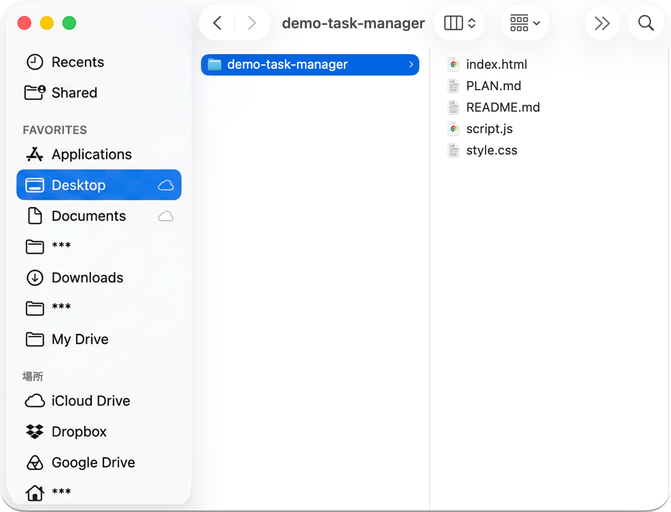 What's inside the project folder